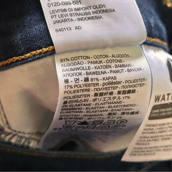 Levis 315 Shaping Bootcut Blue Dark Wash Jeans  Women Sz 32 - Picture 10 of 10